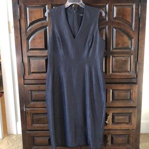 Worn Once WHBM Sheath Dress Dark Denim 14